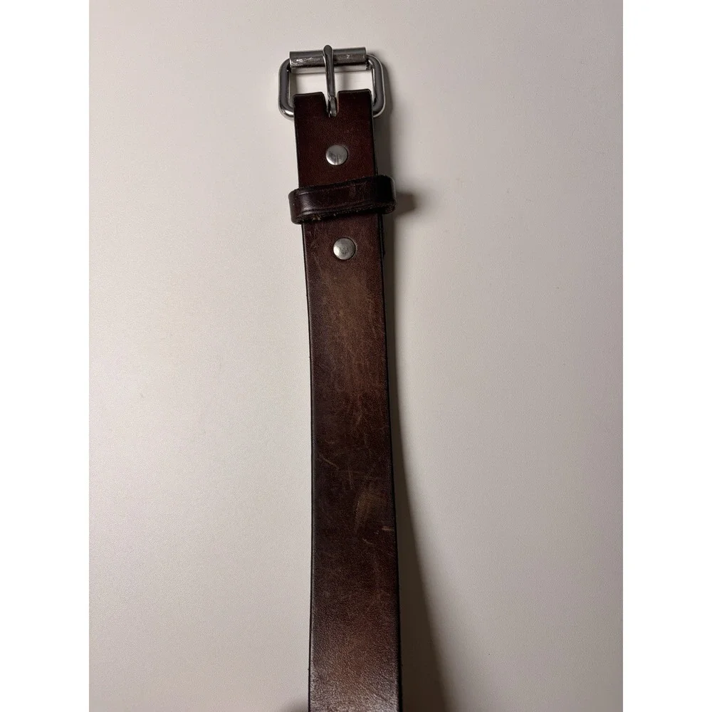 Amish Handmade Brown Leather Belt Men's Size 40